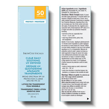 Clear Daily Soothing UV Defense SPF 50 - SkinCeuticals | L'Oréal Dermatological Beauty Partner Shop