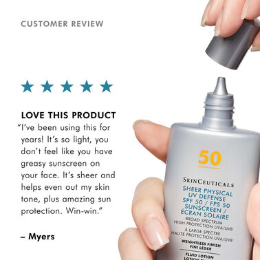 Sheer Physical UV Defence SPF 50 - SkinCeuticals | 欧莱雅皮肤美容合作店